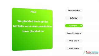 PLOD  Definition pronunciation grammar meaning  Practice grade 7 vocabulary [upl. by Ullund]