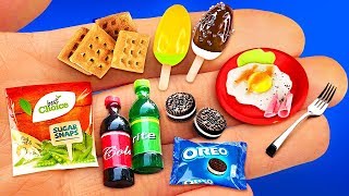 14 MINIATURE FOOD amp THINGS IDEAS TO DIY IN 5 MINUTE CRAFTS [upl. by Dulcle]