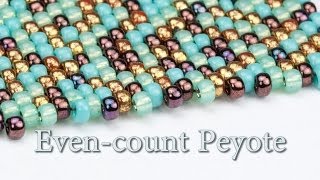 Artbeads Quick Tutorial  EvenCount Peyote Stitch with Leslie Rogalski [upl. by Gilbertine]