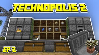 Minecraft Technopolis 2 Skyblock EP 2  Jumbo Furnace Automation Storage Drawers  Coal amp Lapis [upl. by Emilio]