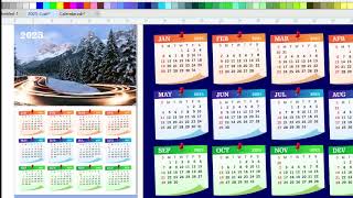 2025 Calendar with Holidays Calendar Design CorelDraw CorelDraw Tutotials in Hindi RV Maurya [upl. by Pomcroy]