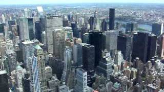 NEW YORK CITY SEEN FROM THE EMPIRE STATE BUILDING 86th FLOOR  Facing North 2009 [upl. by Tnecniv]