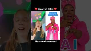 Amazing young girl DUETS Vocal Exercise wVocal Coach [upl. by Elrod812]