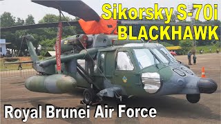 HELIKOPTER Sikorsky S70i Black Hawk RBAF – INDODEFENCE 2022 Static Show [upl. by Marybeth321]