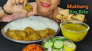 Eating Moong Dal Ke Mangode🤤Rice🍚 Gajar Ka Halwa🤤Dal Chawal😋 Papad Salad 🥗mukbang asmr foodie [upl. by Shaum]