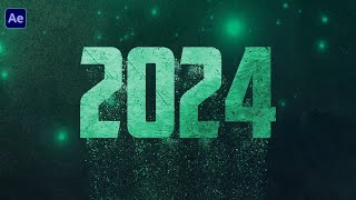 Happy New Year 2024 Text Animation in After Effects  Free Project File [upl. by Thurber]