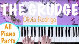 how to play THE GRUDGE  Olivia Rodrigo Piano Tutorial chords accompaniment [upl. by Feodore]