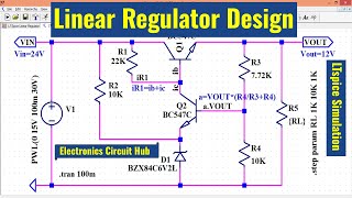 LTSpice Linear Regulator Design  Simulation [upl. by Llerroj]