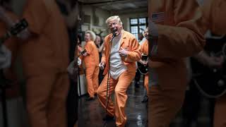 A Presidential Performance Trump Sings Jailhouse Rock in Detention [upl. by Fidelis]