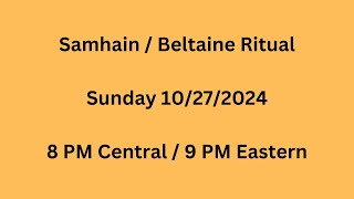 Samhain  Beltaine Ritual w Rev Don Lewis and Friends [upl. by Eiramanna]