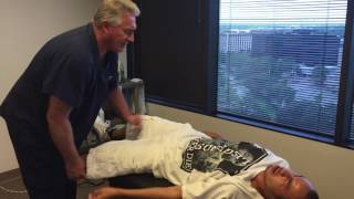 Severe Low Back Pain Sacroiliac Pain Sciatica First Time Adjustment [upl. by Silra]