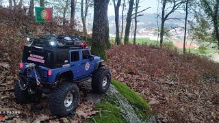 SCX10 II clone and Wrangler JK hard body [upl. by Yblok]