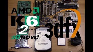 Retrocomputing 1999 Lowbudget gaming pc Amd k62 450mhz 3dfx Voodoo 3 2000 [upl. by Willetta]