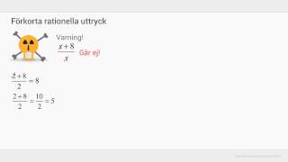 Förkortning av rationella uttryck [upl. by Trebmal]