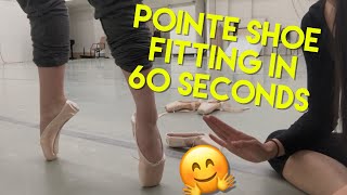 60 SECOND POINTE SHOE FITTING [upl. by Selway]