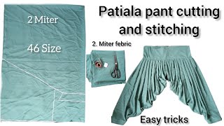 2 Miter fabric Patiala salwar cutting and stitching cutting stitching viral trending [upl. by Ettenirt]