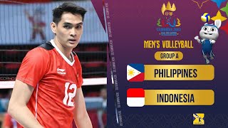 Full HD  PHILIPPINES  INDONESIA  Group A  Mens Volleyball SEA Games 32 [upl. by Ikkiv]