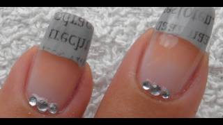 Newspaper nail art tutorial [upl. by Papagena]