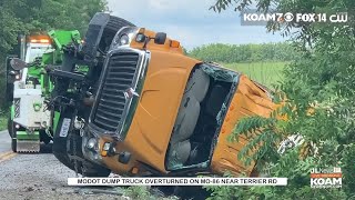 MoDOT truck overturns The final minute of the recovery [upl. by Evets17]