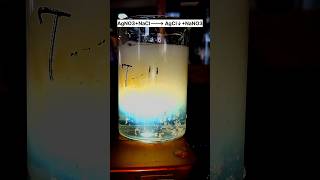 Double displacement reaction AgNO3NaCl  reaction experiment knowledge science chemistry [upl. by Seigler]