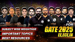 GATE 2025 EE ECE amp IN  Subject Wise Weightage Important Topics Best Resources  Complete Details [upl. by Low654]