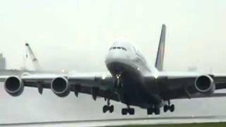 Airbus A380 Extreme takeoff GREAT ENGINE SOUND VERY LATE [upl. by Deanna]