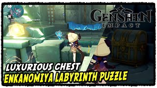 Enkanomiya Labyrinth Puzzle Guide Genshin Impact 24 Luxurious Chest Location [upl. by Eerihs]