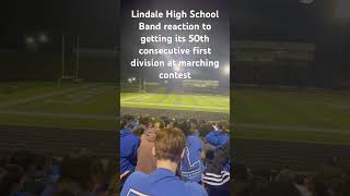 The Pride of Lindale Marching Band reaction to getting its 50th consecutive first division [upl. by Cardwell989]