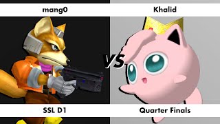 mang0 vs Khalid  SoCal Star League 3 D1  Quarter Finals [upl. by Yeslek]