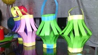 COMO HACER FAROLES DE PAPEL how to make paper lanterns [upl. by Mathews]