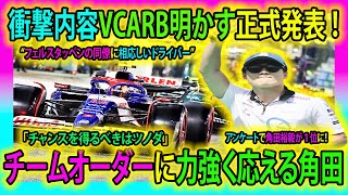 【F1速報】衝撃内容VCARB明かす正式発表 ！チームオーダーに力強く応える角田「チャンスを得るべきはツノダ」角田裕毅は過小評価されすぎ？「レッドブルが角田裕毅にチャンスを与えないのは不思議」角田 [upl. by Ahsyad]