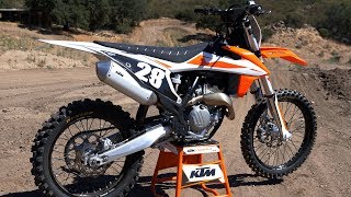 First Ride 2019 KTM 250SXF  Motocross Action Magazine [upl. by Stargell]