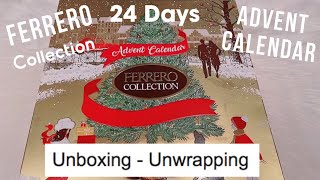 Ferrero Chocolate Collection Advent Calendar  Unboxing  Unwrapping ASMR  Rocher Rafaello Rondnoir [upl. by Joela]