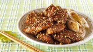 How to Make No Alcohol Chicken Teriyaki Recipe ヘルシー胡麻チキン照り焼き レシピ  OCHIKERON [upl. by Ahsikym]