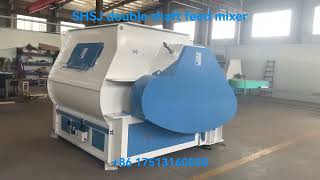 SHSJ Double shaft mixer machine for feed production [upl. by Hillhouse666]