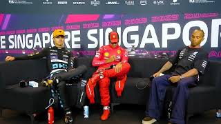 Post Race Press Conference Singapore Grand Prix [upl. by Emerej]