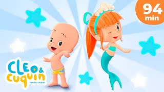 Aprende a nadar y a bailar 👙 y más canciones infantiles para bebés con Cleo y Cuquín [upl. by Sherurd]