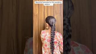 Easy Shadi hairstyle tutorial for long hair ✨🪷youtubeshorts hairstyle hairbraids [upl. by Einaffyt174]