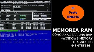 ¿Cómo analizar la memoria RAM Windows Memory Diagnostic y Memtest86  El Profe Tincho [upl. by Hippel581]