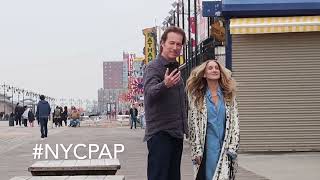 Sarah Jessica Parker joins John Corbett to film romantic scenes for And Just Like That season two [upl. by Ydnirb593]