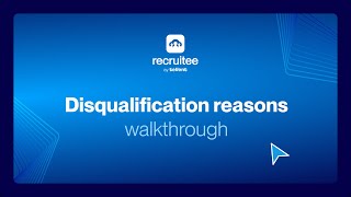 Recruitee How to use disqualification reasons [upl. by Aillimat]