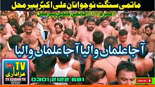 Aja Alma Waliya noha  8 Muharram 2022 Matami Sangat Noujawan Ali Akbar Pir Mahal  tv Azadari T R [upl. by Lamori980]