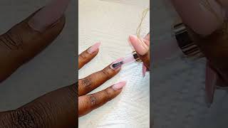 Rubber base overlay fill in nails naildesigns rubberbase 3dart 3dnails [upl. by Avrom]