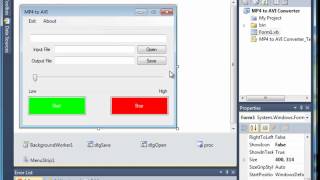 MP4 to AVI Converter in VBNET [upl. by Einnalem]