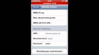 iPhone 4  AldiTalk Internetflatrate aktivieren [upl. by Seessel]