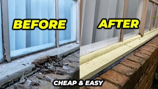 How to Repair a Rotted Windowsill  Without Removing Window [upl. by Ylen]