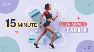 🧘 15MINUTE LOWIMPACT CARDIO  SWEAT WITHOUT JUMPING [upl. by Pournaras307]