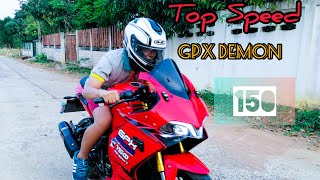 Top Speed GPX 150 Demon  150 KMH [upl. by Vigen]