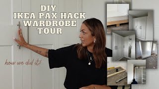 DIY IKEA PAX HACK WARDROBES   FULL WARDROBE TOUR [upl. by Annalla]