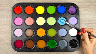 24 Colors Made from Just 3 Primary Colors  Satisfying Color Mixing [upl. by Adamek]